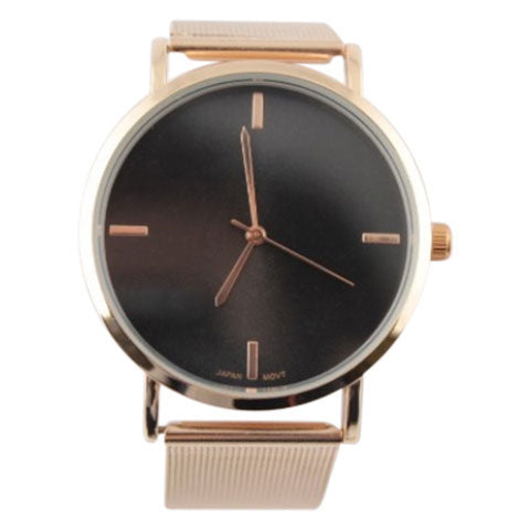 rose gold black fashion watch minimalist