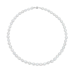 Copy of Antibes White Baroque Freshwater Pearl Necklace ~ Gold Clasp