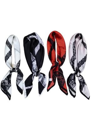 Dentelle Noir Silk Scarf