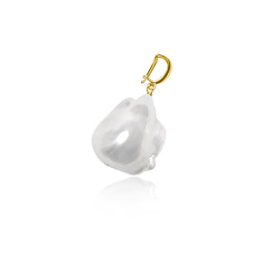 XXL | AAAA Baroque Freshwater Pearl Pendant 14K Gold Vermeil Snap-On Clasp