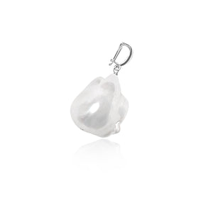 XXL | AAAA Baroque Freshwater Pearl Pendant 14K Sterling Silver Snap-On Clasp