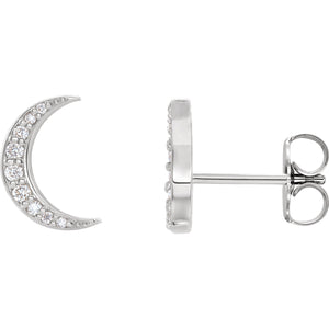 Les Petits Diamants Platinum Shoot For The Moon Diamond Earrings