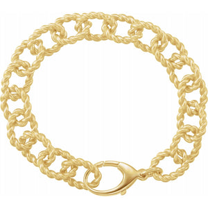 Large Link 14K Gold Vermeil Rope Bracelet