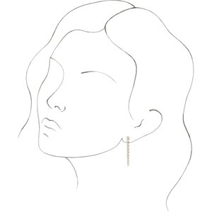 14K Gold Long Diamond Dangle Cascade Earrings