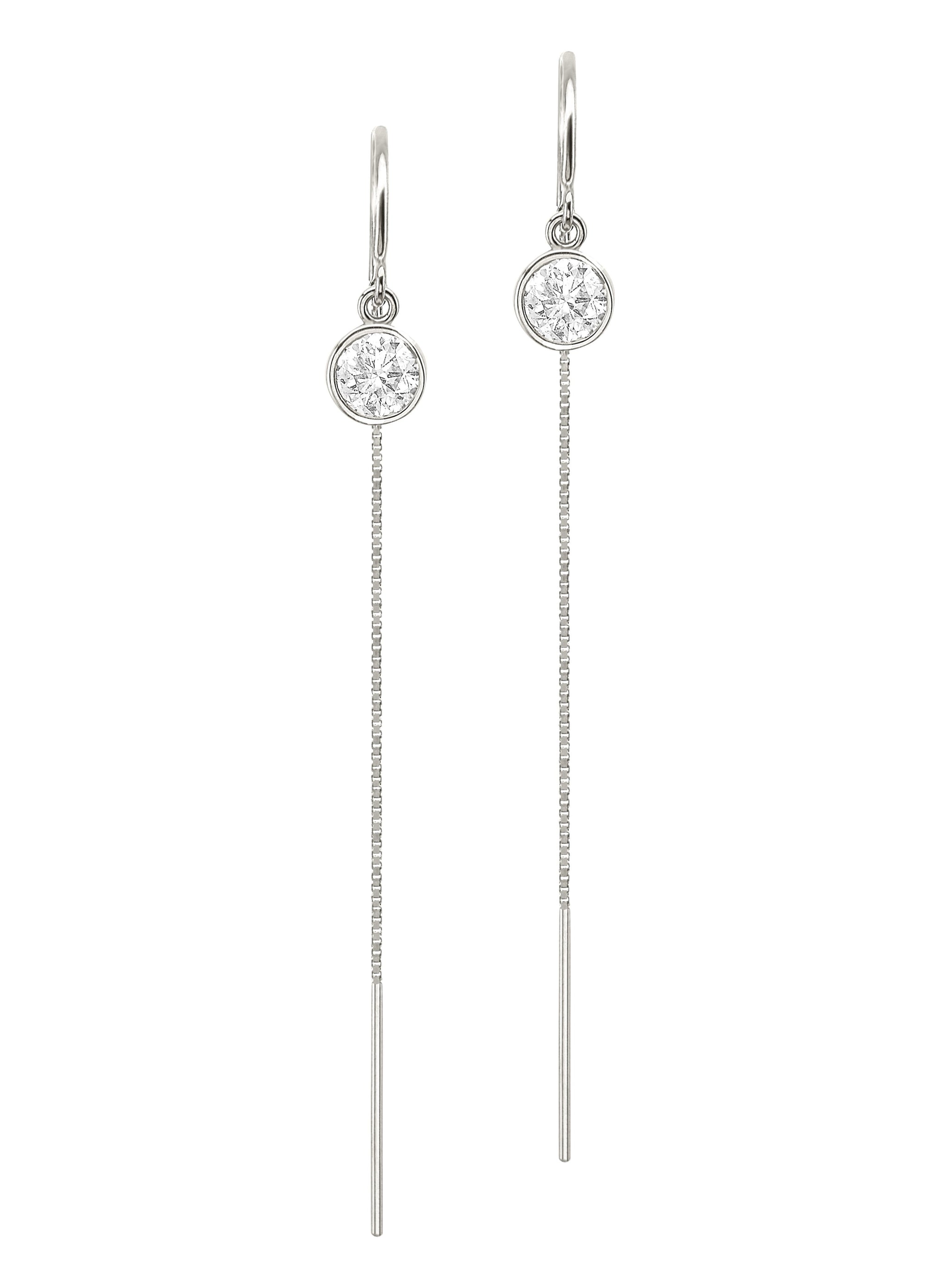 Diamond Threader Earrings By The Carat Jean Joaillerie