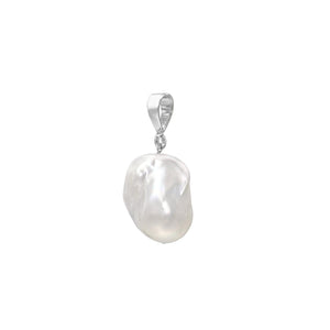 Jean Joaillerie Large White Baroque Freshwater Pearl 14K Gold Vermeil Slip On Pendant