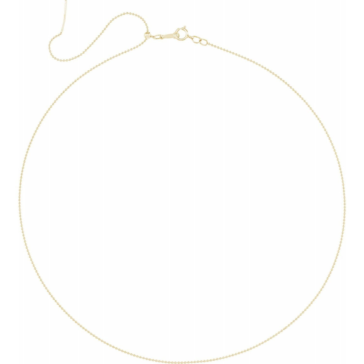 Jean Joaillerie Minimalist 1mm Bead Chain Threader Necklace In 14K Yellow Gold-Filled