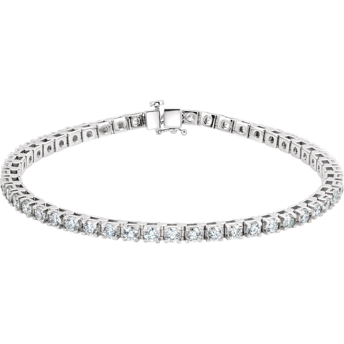 Endless Diamonds Platinum 4 And 1/2 Carat Diamond Tennis Bracelet