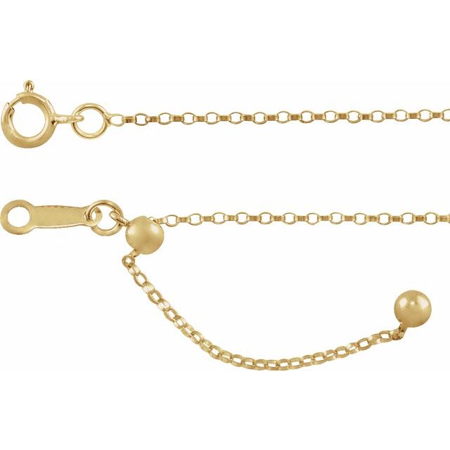 Jean Joaillerie Minimalist 1mm Rolo Chain Threader Necklace In 14K Yellow Gold-Filled