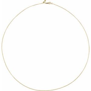 Jean Joaillerie Minimalist 1mm Rolo Chain Threader Necklace In 14K Yellow Gold