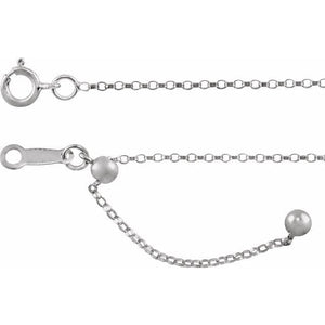 Jean Joaillerie Minimalist 1mm Rolo Chain Threader Necklace In 14K White Gold