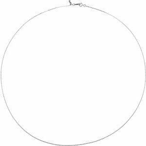 Jean Joaillerie Minimalist 1mm Rolo Chain Threader Necklace In 14K White Gold