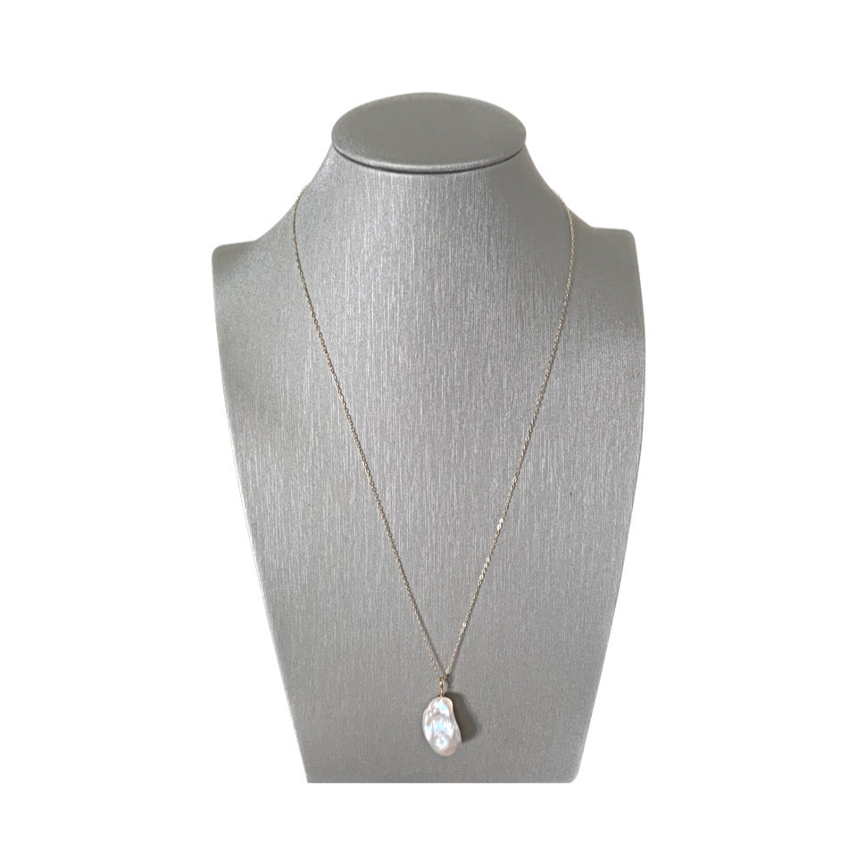 If Pearls Could Float 14K Yellow Gold Baroque Pearl Pendant Necklace